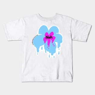 Nah Drippy Flower in Blue and Magenta Kids T-Shirt